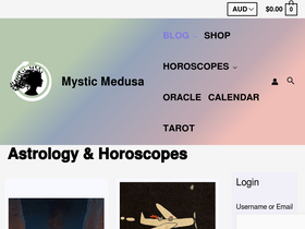 'mysticmedusa.com' screenshot