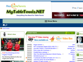 'mytabletennis.net' screenshot