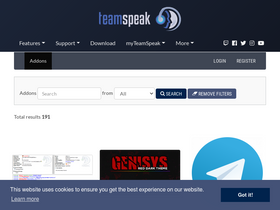 'myteamspeak.com' screenshot