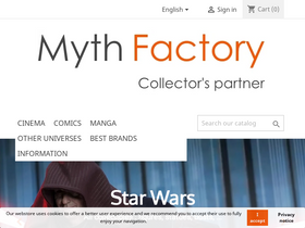 'mythfactoryshop.com' screenshot