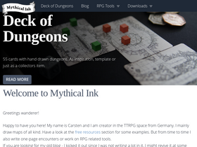 'mythical.ink' screenshot