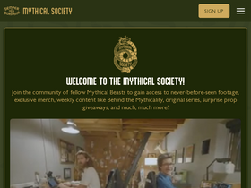 'mythicalsociety.com' screenshot