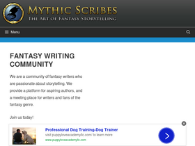 'mythicscribes.com' screenshot