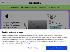 'myunidays.com' screenshot