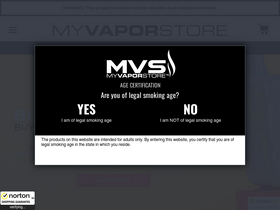 'myvaporstore.com' screenshot