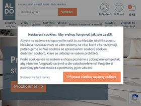 'nabytek-aldo.cz' screenshot
