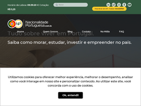'nacionalidadeportuguesa.com.br' screenshot