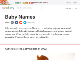 'nameberry.com' screenshot