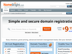'namebright.com' screenshot