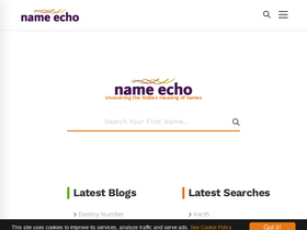 'nameecho.com' screenshot