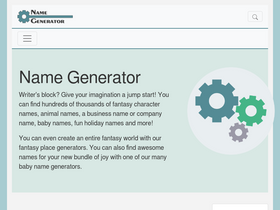 'namegenerator.co' screenshot