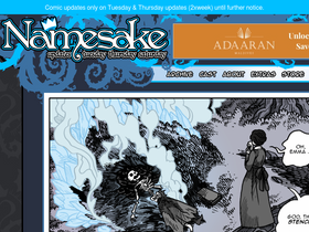'namesakecomic.com' screenshot