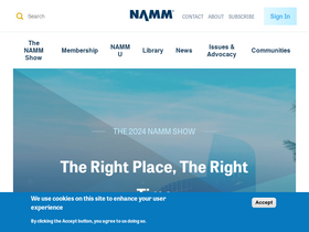 'namm.org' screenshot