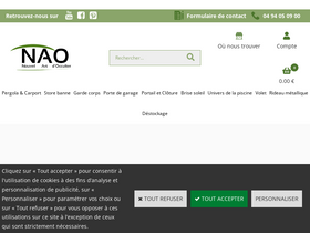 'nao-fermetures.fr' screenshot