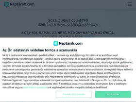 'naptarak.com' screenshot