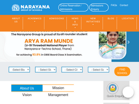 'narayanaschools.in' screenshot