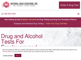'nationaldrugscreening.com' screenshot