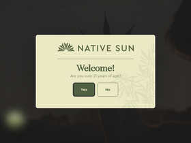 'nativesuncannabis.com' screenshot