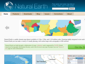 'naturalearthdata.com' screenshot