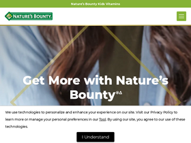 'naturesbounty.com' screenshot