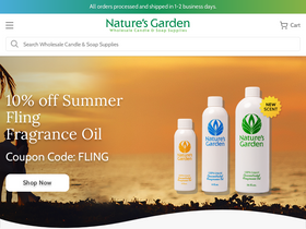'naturesgardencandles.com' screenshot