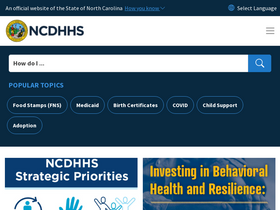 'ncdhhs.gov' screenshot