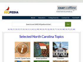 'ncpedia.org' screenshot
