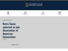 'admissions.nd.edu' screenshot