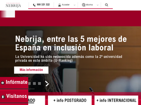 'nebrija.com' screenshot