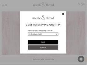 'needleandthread.com' screenshot