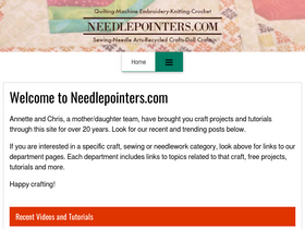 'needlepointers.com' screenshot