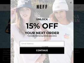 'neffheadwear.com' screenshot