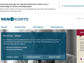 'nemkonto.dk' screenshot