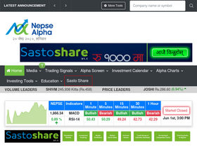 'nepsealpha.com' screenshot
