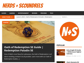 'nerdsandscoundrels.com' screenshot
