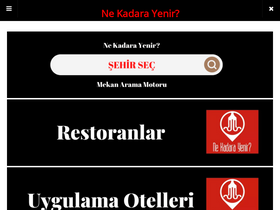 'neredenekadarayenir.com' screenshot