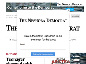 'neshobademocrat.com' screenshot