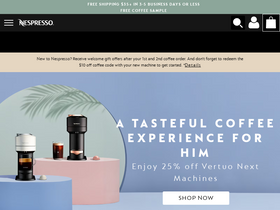 'nespresso.com' screenshot