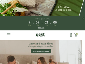 'nestbedding.com' screenshot