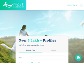 'nestmatrimony.com' screenshot