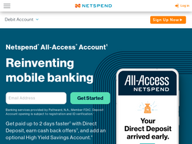 'netspendallaccess.com' screenshot