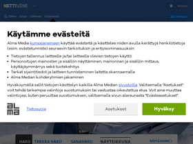 'nettivene.com' screenshot