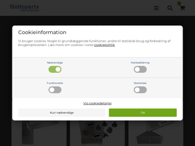 'nettoparts.dk' screenshot