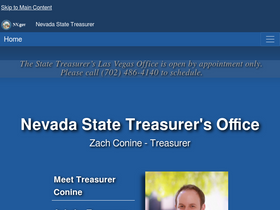 'nevadatreasurer.gov' screenshot