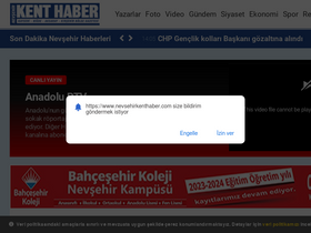 'nevsehirkenthaber.com' screenshot
