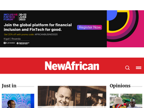 'newafricanmagazine.com' screenshot