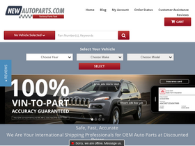 'newautoparts.com' screenshot
