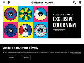 'newburycomics.com' screenshot