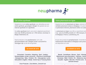 'newpharma.be' screenshot