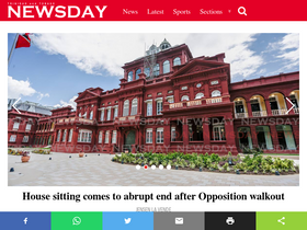 'newsday.co.tt' screenshot